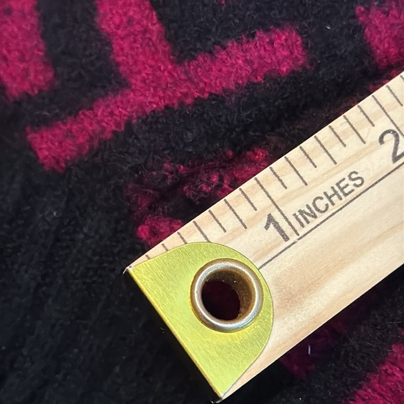 Christian Dior Separates Vintage Lambswool Cardigan Pink & Black Print Size S - Picture 10 of 11